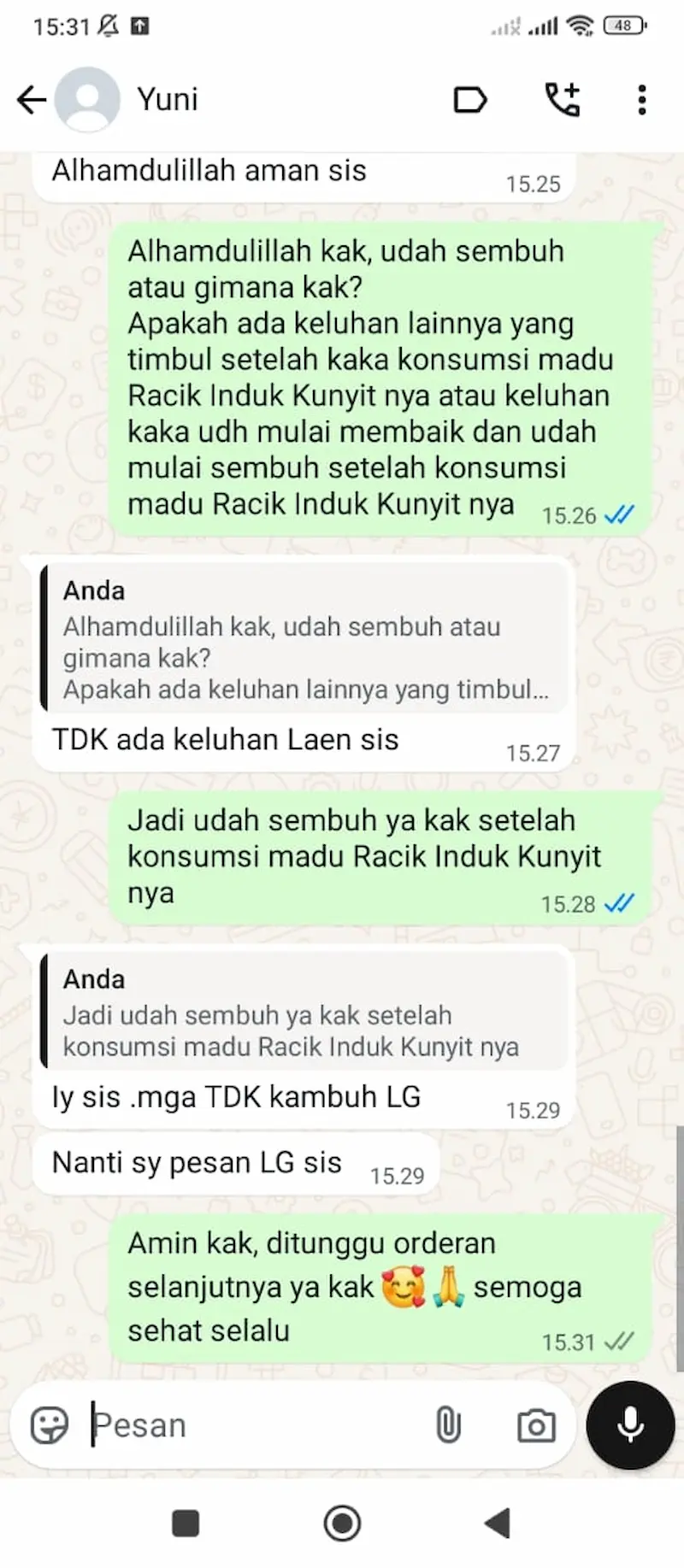 Testimoni WhatsApp 5